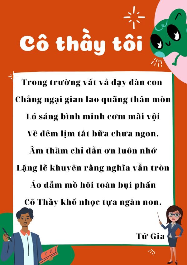 Tuyển tập các bài thơ hay về thầy cô giáo | TH Đoàn Kết
